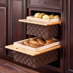 Hafele Pull-Out Wicker Basket For 15'' or 18 Framed or Frameless Kitchen  Cabinets