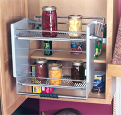 cabinet pull down shelving system