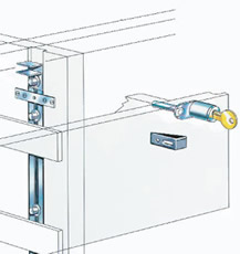 Cabinet/Door/Drawer/Desk: TimberLine D270CB Two Drawer Side Gang Lock -  D270CB